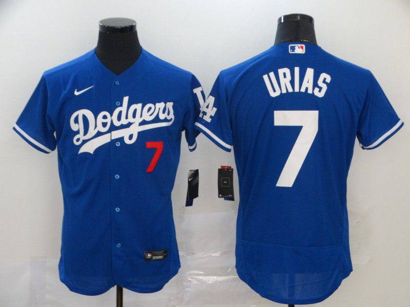 Men Los Angeles Dodgers #7 Urias Blue Nike Elite MLB Jerseys